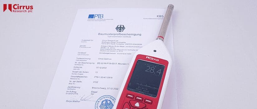 PTB-Bauartzulassung für den Optimus+ Schallpegelmesser