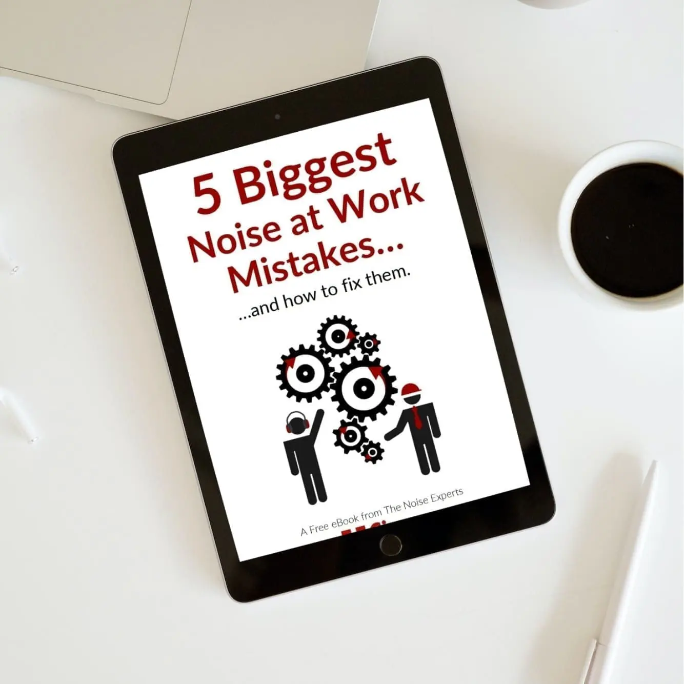 Les plus grosses erreurs du bruit au travail eBook Mockup