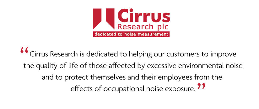 Join the leaders in noise measurement technology – Cirrus Research plc