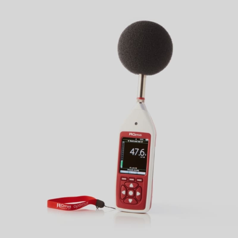 Optimus Industrial Sound Level Meter with overlay