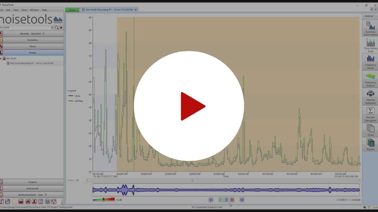 NoiseTools - Wiedergabe von Audio-Aufnahmen