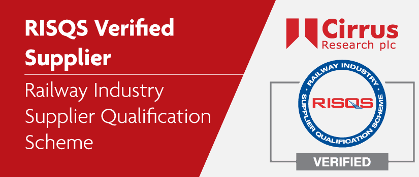 Cirrus est désormais un fournisseur vérifié dans le cadre du programme RISQS - The Railway Industry Supplier Qualification Scheme (programme de qualification des fournisseurs du secteur ferroviaire).