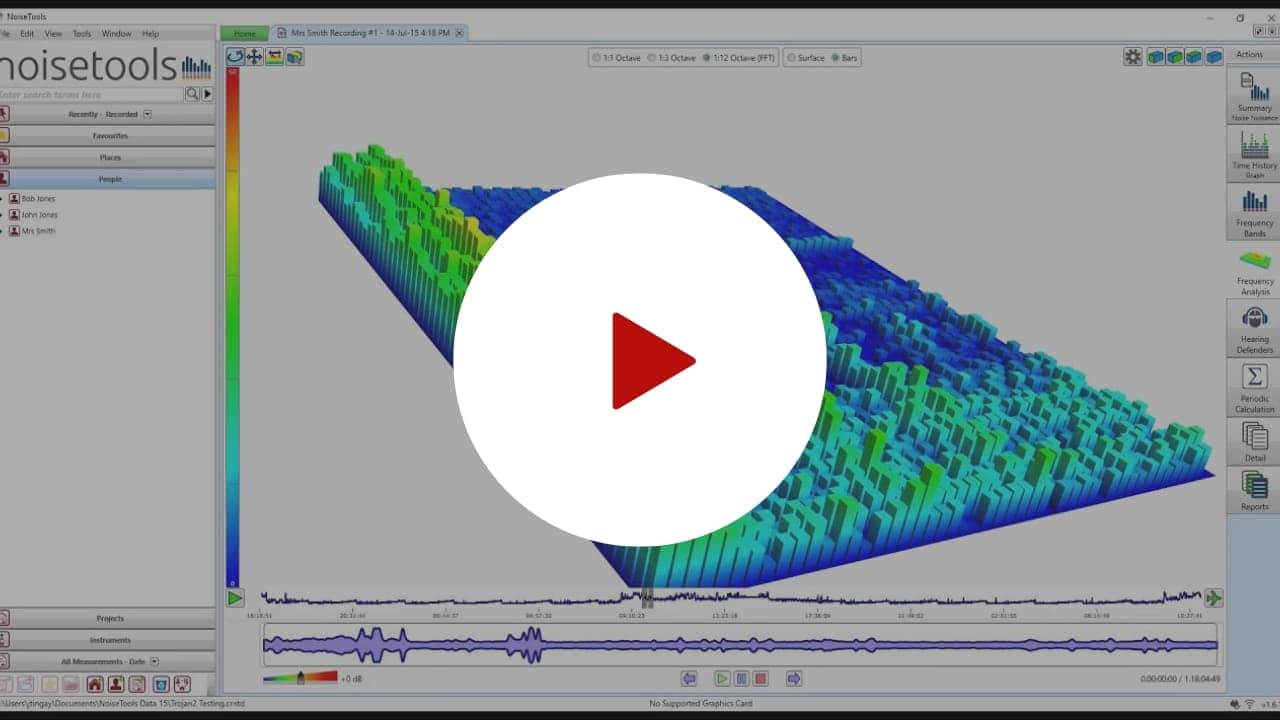 NoiseTools - Onglet Analyse de fréquence avancée