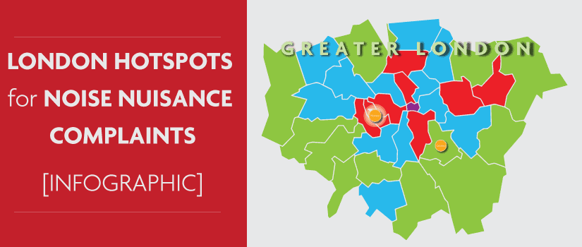 Puntos calientes de Londres en cuanto a quejas por molestias acústicas